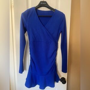 SHEIN Royal Blue Long Sleeve Dress
